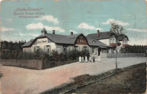 Heide-Schänke bei Chemnitz Sachsen Postkarte AK 1915