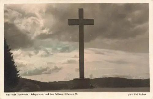 Kriegerkreuz auf dem Fullberg in Neustadt Baden-Württemberg Postkarte AK