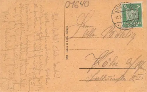 Spitzgrundmühle Restaurant b. Coswig i. Sa. AK 1925