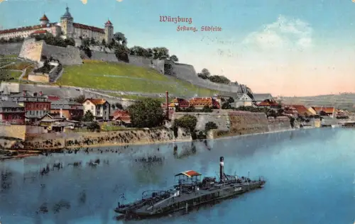 Würzburg Festung Südseite Postkarte 1914