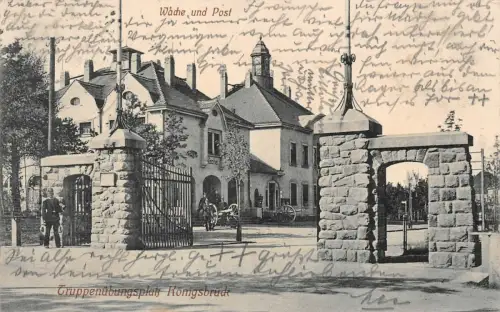 Truppenübungsplatz Königsbrück Wache und Post Postkarte AK 1912