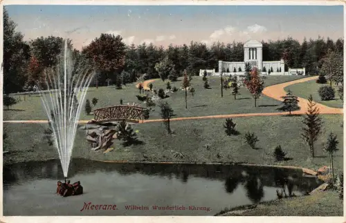 Wilhelm Wunderlich-Ehrung Meerane Sachsen Postkarte AK 1915