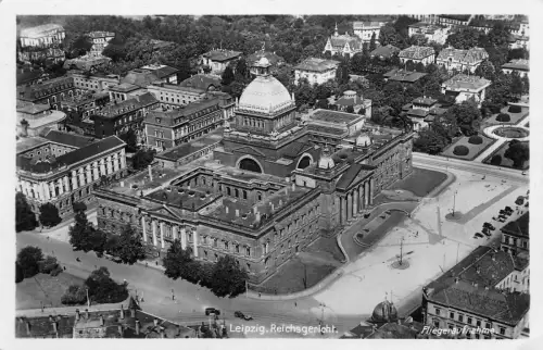 Leipzig Reichsgericht Fliegeraufnahme Feldpost AK 1940