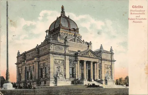 Oberlausitzer Ruhmeshalle und Museum in Görlitz Sachsen Postkarte AK 1911