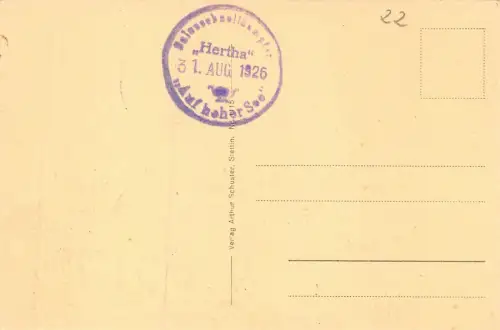 Salonschnelldampfer "Hertha" Postkarte 1926