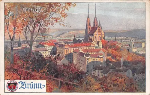 Brünn (Brno) Ansicht Panorama Mähren Postkarte AK 1939