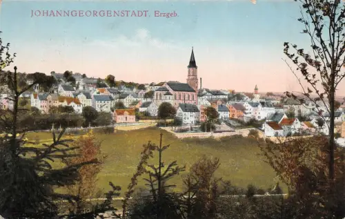 Stadtansicht Johanngeorgenstadt Erzgebirge Sachsen Postkarte AK 1933