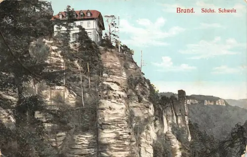 Sommerfrische Brand Sächsische Schweiz Sachsen Postkarte AK 1913