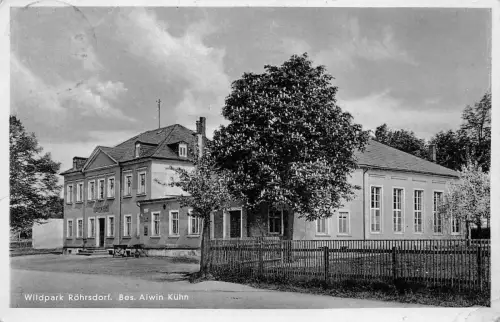 Wildpark Röhrsdorf Chemnitz Gasthaus Bes. Alwin Kühn AK 1936