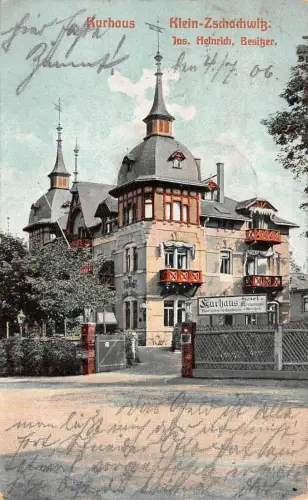 Kurhaus Klein-Zschachwitz Dresden Postkarte AK 1906