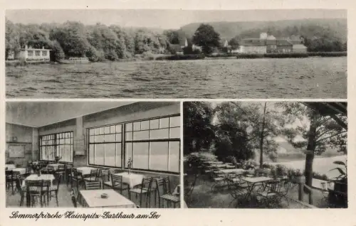 Sommerfrische Gasthaus am See Hainspitz Thüringen Postkarte AK