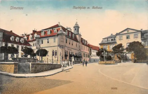 Ilmenau Marktplatz m. Rathaus Postkarte