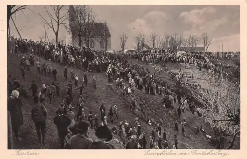 Bautzen Eierschieben am Proitschenberg Postkarte AK 1929
