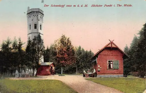 Der Schneekopf 1000m ü. d. M. Höchster Punkt i. Thr. Walde AK 1921