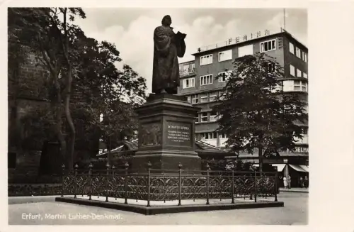 Erfurt Martin Luther-Denkmal Postkarte AK 1938