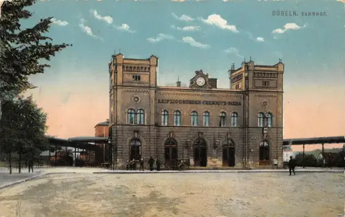Döbeln Bahnhof Feldpostkarte AK 1914