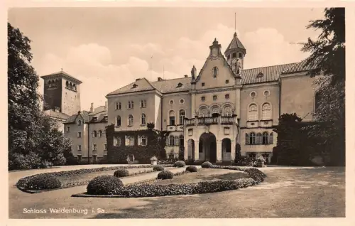 Ansicht Schloss Waldenburg Sachsen Postkarte AK