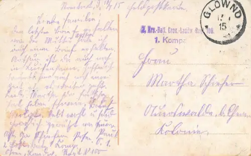 Posen Blick auf die Neustadt Paulikirche Akademie Raiffeisen Postkarte AK 1915