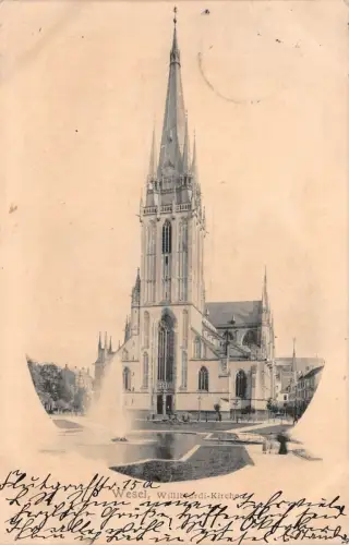Wesel Willibrordi-Kirche Postkarte AK 1904