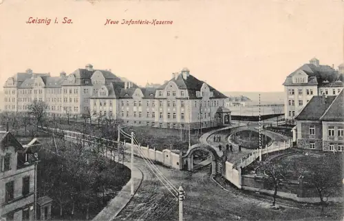 Leisnig Sachsen Neue Infanterie Kaserne Postkarte 1916