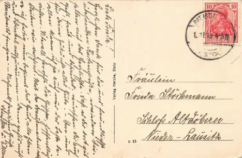 Kl. Silkow / Żelkówko Pommern Gasthof von Otto Wenzel AK gelaufen 1918