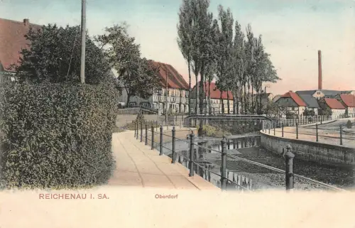 Reichenau i. Sa. Oberdorf Postkarte AK