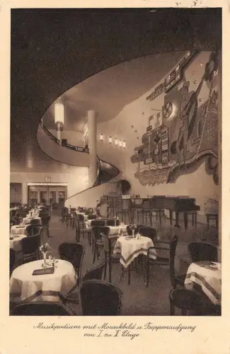 Groß-Konditorei u. Konzert-Kaffee Chemnitz Postkarte AK 1936