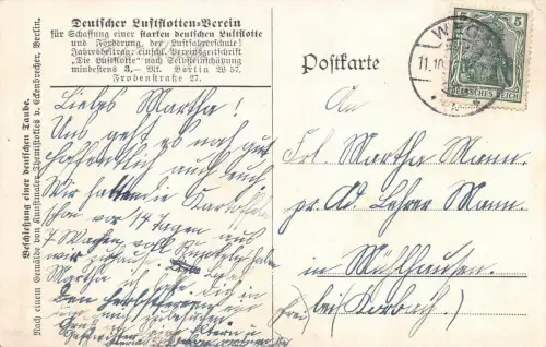 Beschießung einer deutschen Taube Patriotika AK 1916