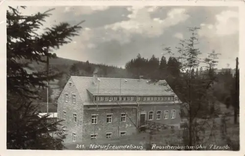 Naturfreundehaus Rauschenbachmühle i./Erzgb. Postkarte AK