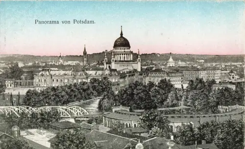 Panorama von Potsdam Brandenburg Postkarte AK