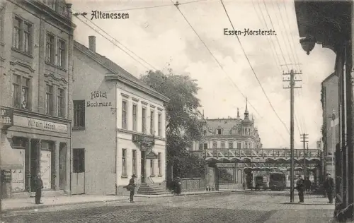 Horsterstrasse mit Hotel Beckmann Altenessen Essen Nordrhein-Westfalen AK 1907