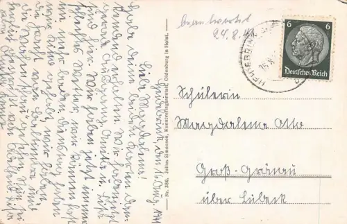 Ostseebad Heidebrink in Pommern Postkarte 1941