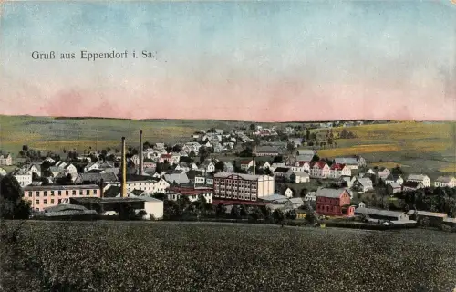 Gruß aus Eppendorf Stadtansicht Sachsen Postkarte