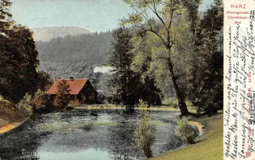 Harz Wernigerode Christianenthal Postkarte AK