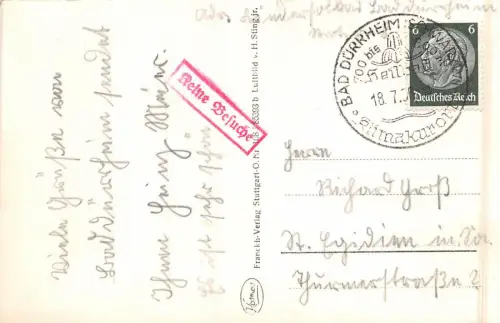 Fliegeraufnahme Bad Dürrheim Baden-Württemberg Postkarte AK 1938