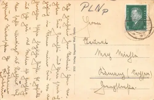 Ansicht Seebad Swinemünde Osternothafen Ostmole Postkarte AK