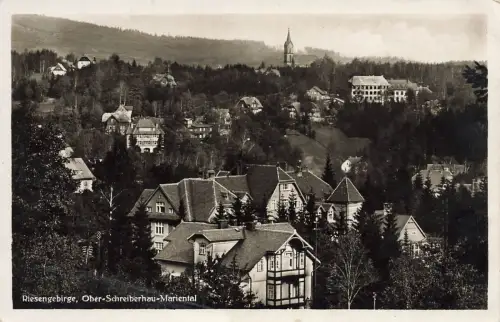 Ansicht Ober Schreiberhau Mariental Riesengebirge Schlesien Postkarte AK 1931