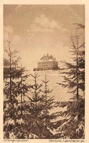 Deutsche Jugendherberge bei Johanngeorgenstadt Erzgebirge Sachsen Postkarte AK