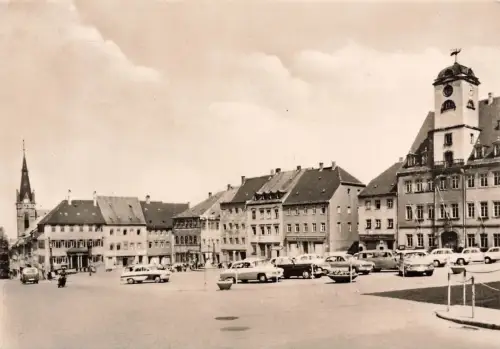Marktplatz in Leisnig Sachsen Postkarte AK 1973