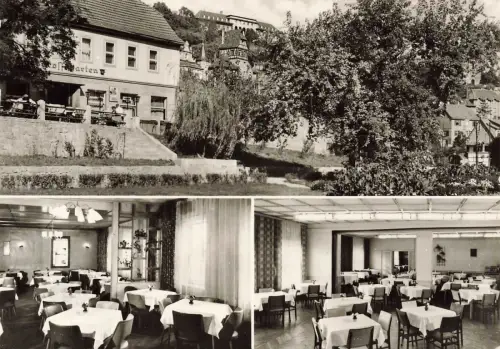 Gaststätte Barbarossagarten Frankenhausen/Kyffhäuser Thüringen Postkarte AK 1977