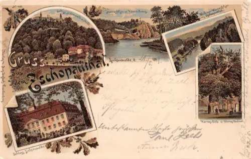 AK Zschopauthal Lichtenwalde Litho 1899
