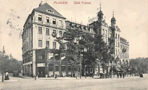 Plauen Café Trömel Feldpostkarte AK 1916