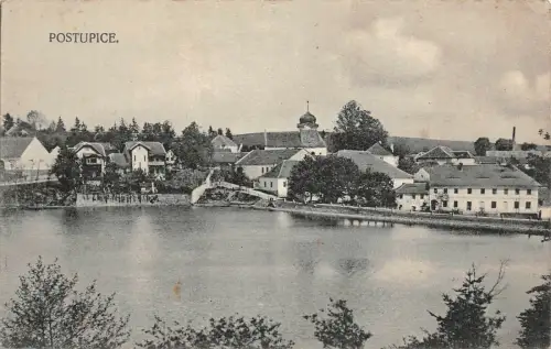 Postupice Ansicht Postkarte AK