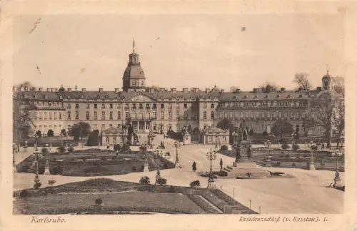 Karlsruhe Residenzschloß (v. Kesslau) Baden-Württemberg Feldpostkarte AK 1918