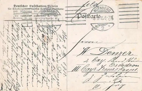 Deutsche Luftflotte Abfahrt deutsche Flieger zur Geländeaufklärung 1915