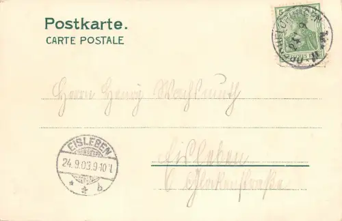 Routenplaner Oberheldrungen Schule, Kirche, Kriegerdenkmal bei Nacht Postkarte