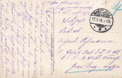 Talsperre bei Marklissa bei Queis Schlesien Postkarte AK 1916