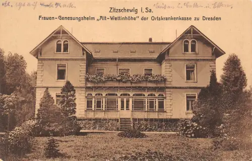 Zitzschewig i. Sa. Frauen-Genesungsheim "Alt-Wettinhöhe" Postkarte AK 1925