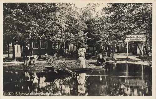 Gasthaus Eiche Spreewaldbilder bei Lübbenau Brandenburg Postkarte AK