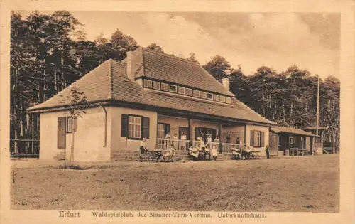 Erfurt Waldspielplatz des Männer-Turn-Vereins Unterkunftshaus AK 1916
